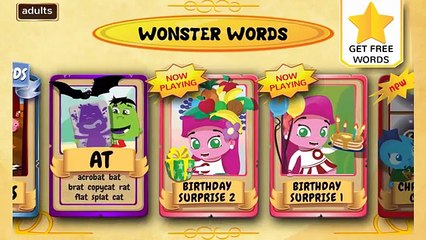 Wonster words surprise games ABC, Phonics and Letter games School kids