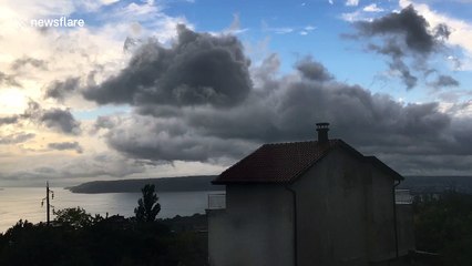 A cool post-thunder storm cloud time-lapse