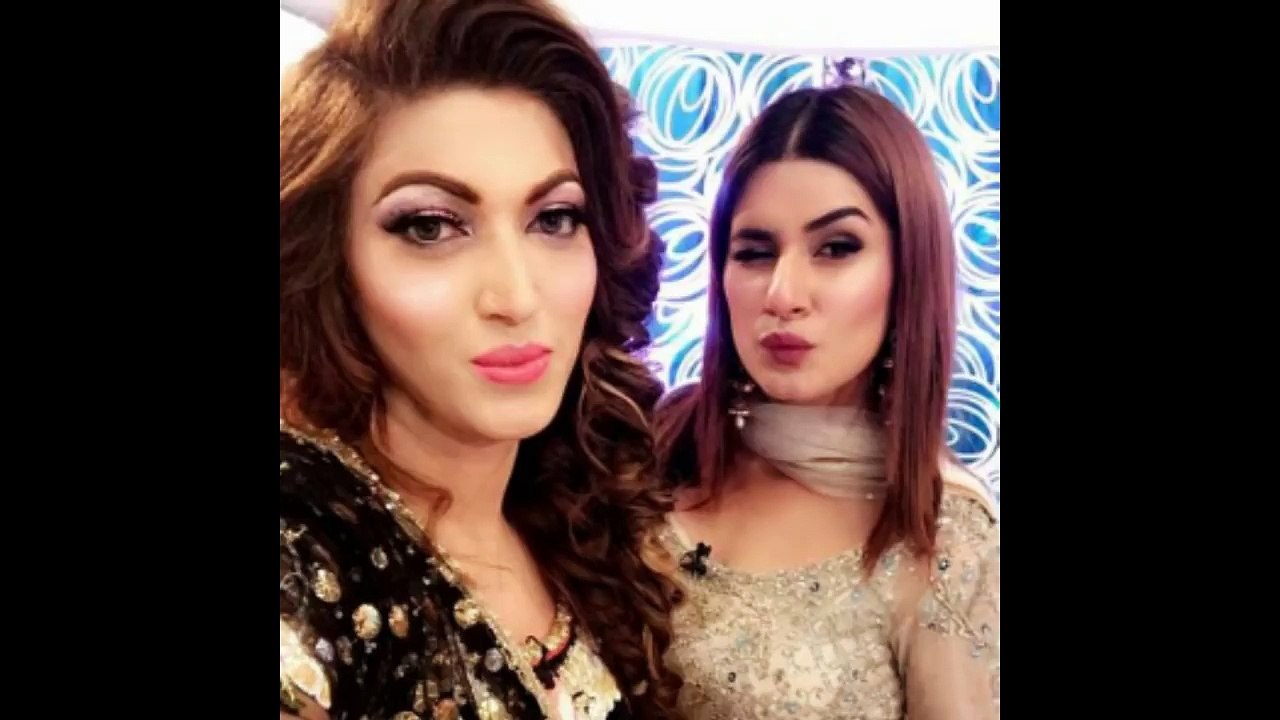 Kubra Khan and Mikaal Zulfiqar On The Set of Alif Allah Aur Insaan