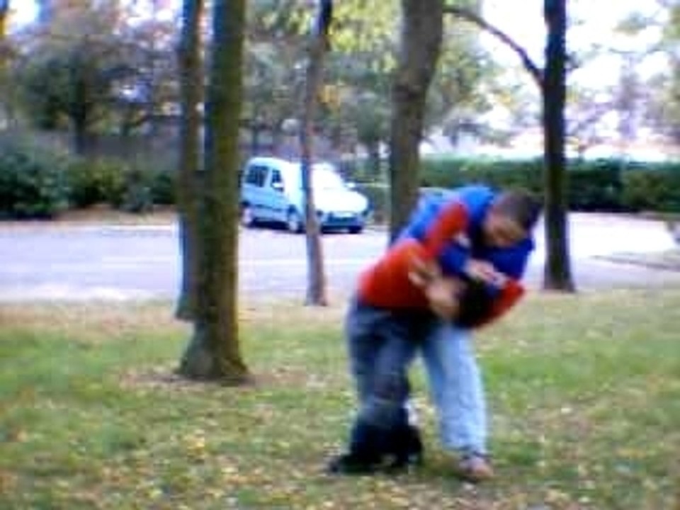 Rudy et my en mode catcheur