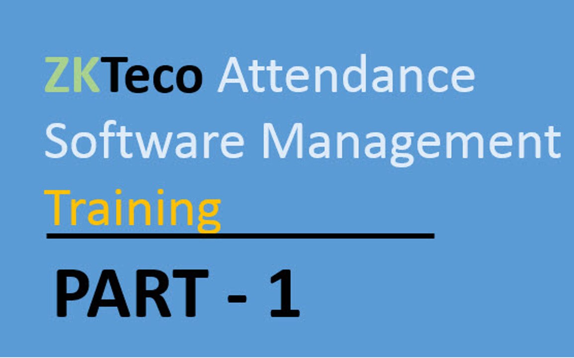 ZKT Attendance Software Installation and Intro Part-1