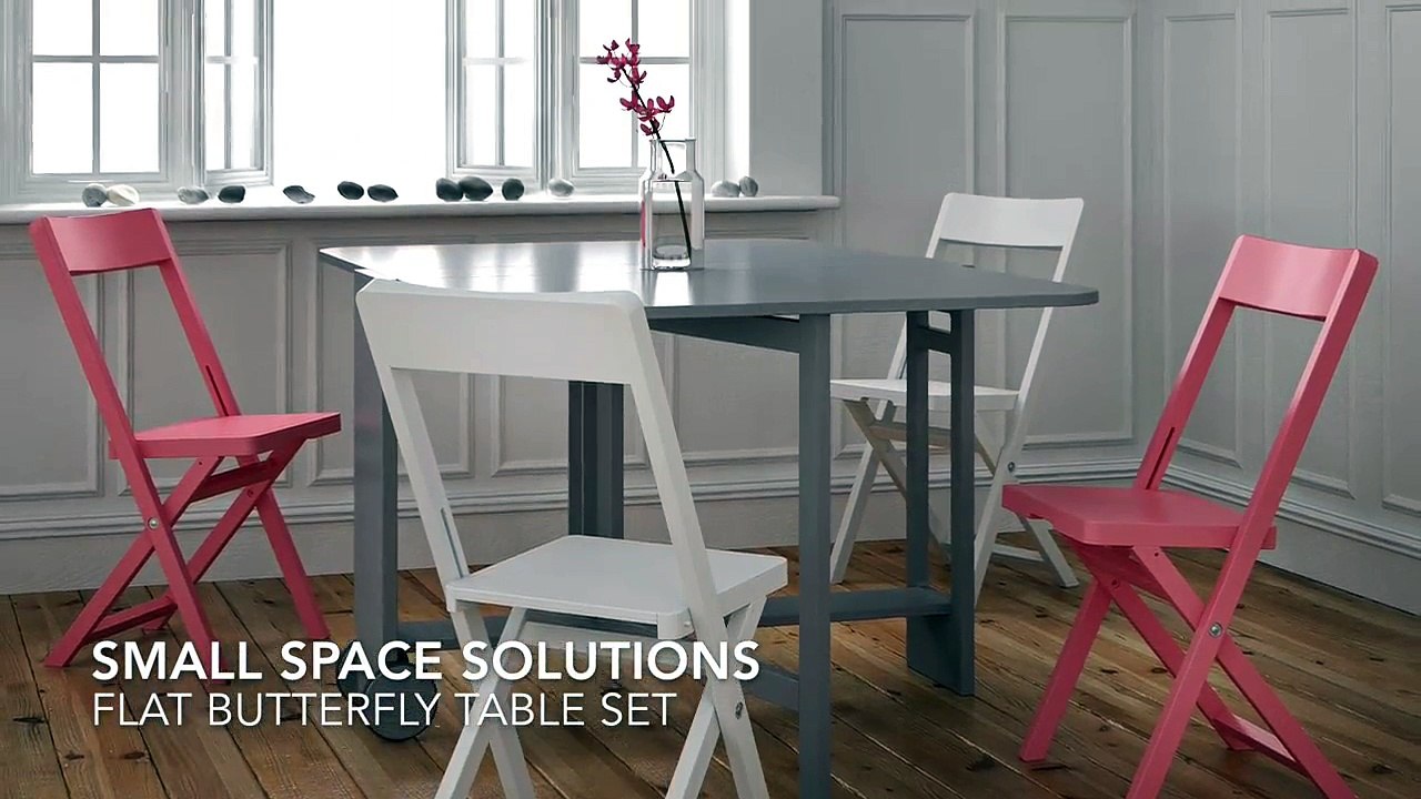 Small Space Solution - Flat Butterfly Table Set
