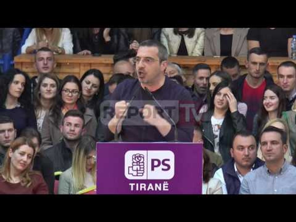 Report TV - Pas shkarkimit, Tahiri miting në Tiranë: Rama kampioni jonë!