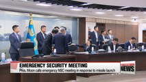 President Moon calls emergency NSC meeting in response to missile launch