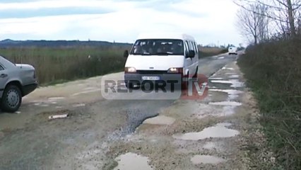 Report TV - Dëmtohet rruga në Adriatik të Kurbinit,u ndërtuar para 7 vitesh