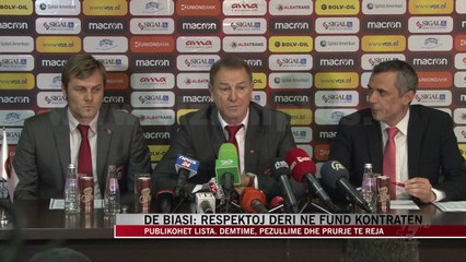 De Biasi shpall listen, ja surprizat - News, Lajme - Vizion Plus