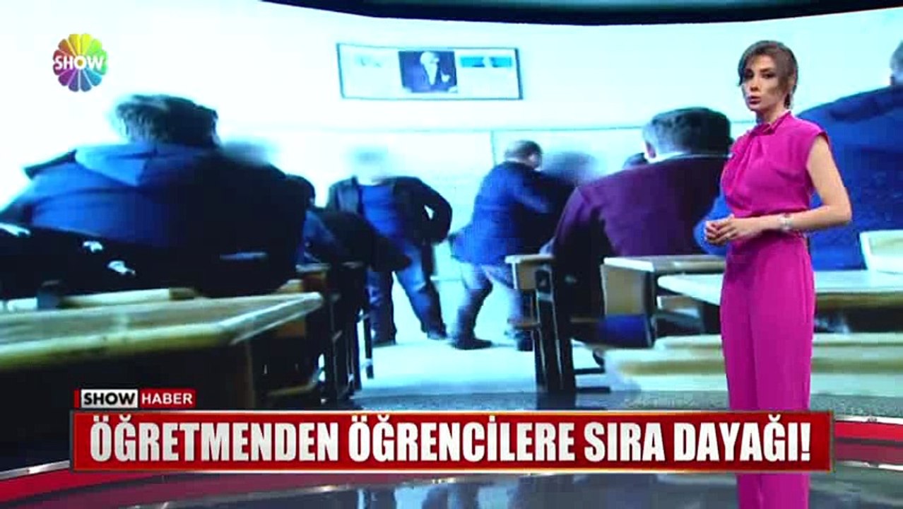 Öğretmenden öğrencilere sıra dayağı!