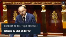 Discours de politique générale de Philippe : réforme du CICE et de l'ISF