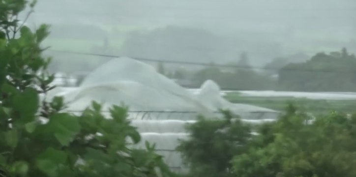 Heavy Wind From Typhoon Nanmadol Causes Damage in Japan