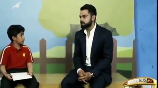 Virender Sehwag's son aryaveer sehwag interviews Virat Kohli!!!latest video 2017!!!virat kohli