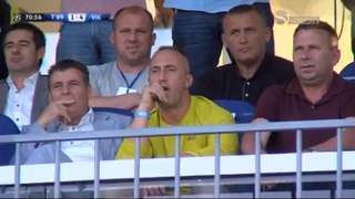 Ramush Haradinaj shikon lojen i merzitur nga 4 gollat e skuadres kundershatre !!!
