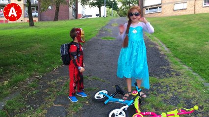 Spider-Man and Little Police Boy Rescues Frozen Princess Elsa