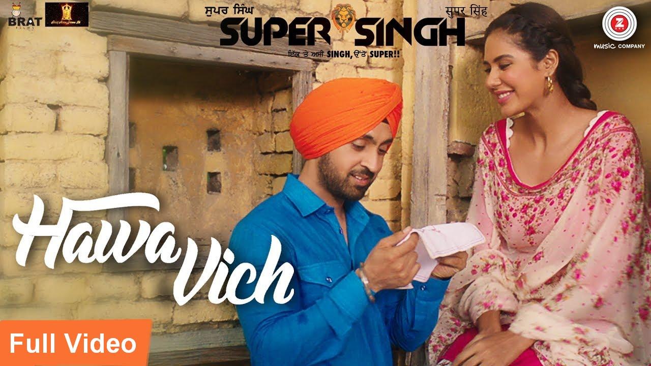Hawa Vich by Super Singh _ Diljit Dosanjh & Sonam Bajwa _ Sunidhi Chauhan _ Punjabi Romantic Song