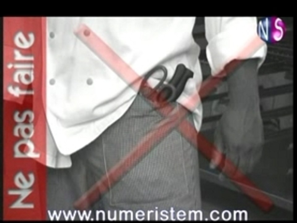 Vidéo Formation HACCP- Risques de coupures (extrait)