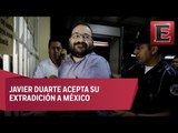 Javier Duarte llega a su tercera audiencia 