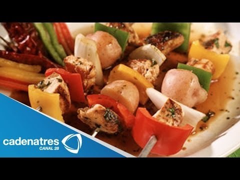 Receta de brochetas de pavo y queso / Cómo hacer brochetas de pavo y queso