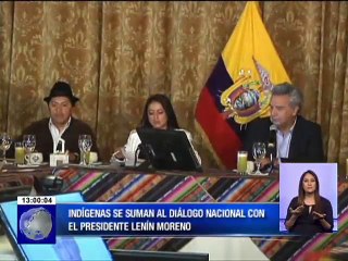 Presidente Lenín Moreno se reune con dirigentes de la CONAIE en Carondelet