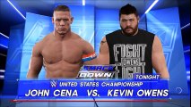 WWE 2K17-U.S. Championship Match: John Cena vs. Kevin Owens (Smackdown).