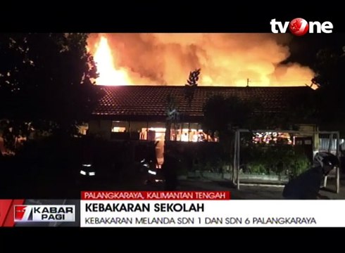 Kebakaran Besar Hanguskan Dua Bangunan Sekolah Dasar