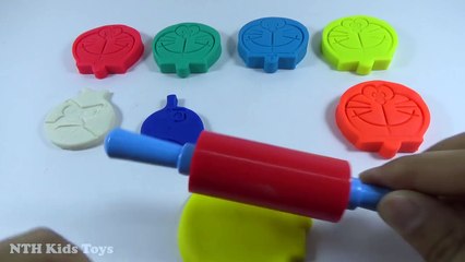 Learn Colours With Play doh Doremon With Angry Birds Molds Fun For Kids