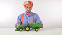 Tractor toy for toddlers - Learn colors an toys and animals for children _ Blippi Toys