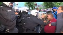 Wasserwerfer beenden G20-Protest Null-Toleranz-Konzept in Hamburg