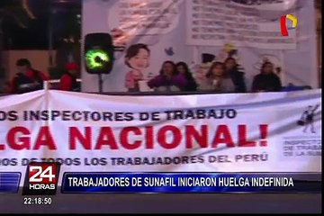 Trabajadores de Sunafil inician huelga indefinida