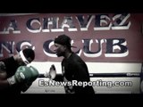 Shawn Porter Doing Mitts Karate Style With Blindfolds
