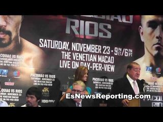 Bob Arum on manny pacquiao vs Brandon Rios Fireworks!