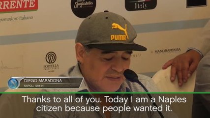 Maradona welcomes Naples citizenship