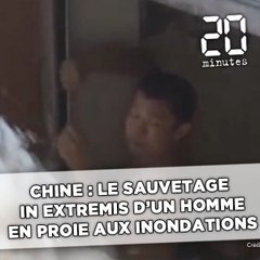 Chine : Le sauvetage in extremis d'un homme coincé dans un parking souterrain