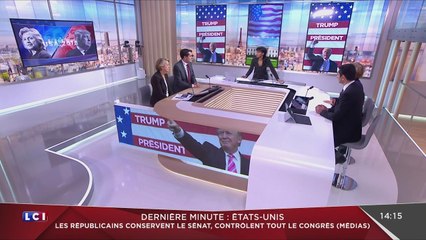 Débat Nicolas Bay (FN), Ockrent, Touati, Chabot sur l'élection de Trump (LCI, 09/11/16, 14h15)