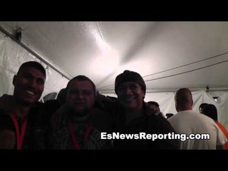 mikey garcia breaks down mayweather vs canelo while drunk fan jumps in