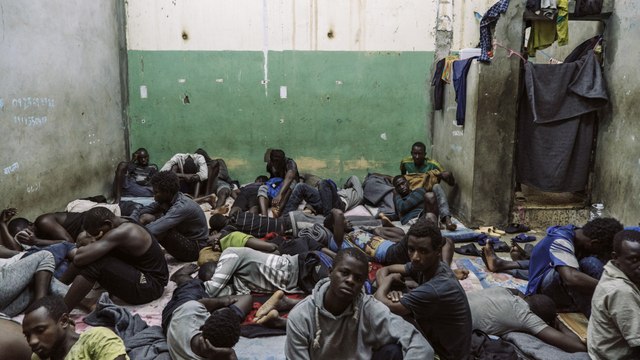 Go inside a Libyan detention center where migrants languish for months