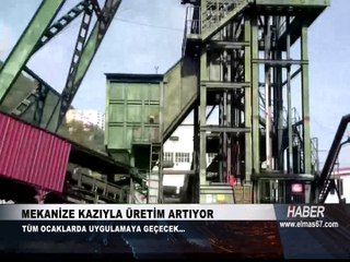 Mekanize kazı üretimi arttırdı...