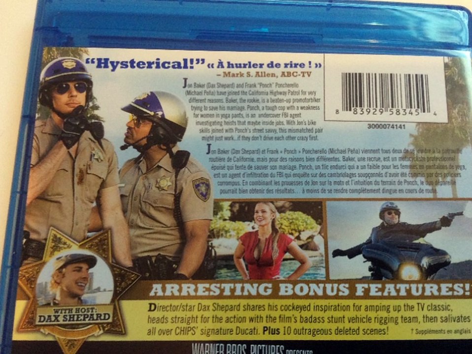 Critique combo Blu-ray/DVD Chips (2017)