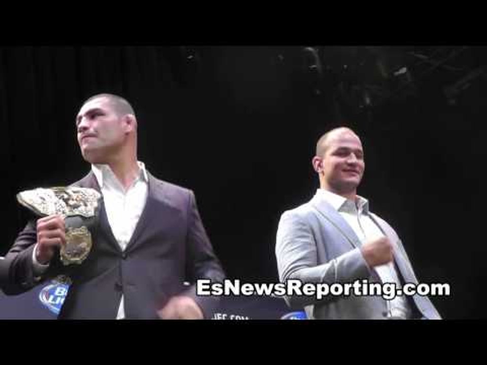 jon jones and Cain Velasquez vs Junior Dos Santos Faceoff