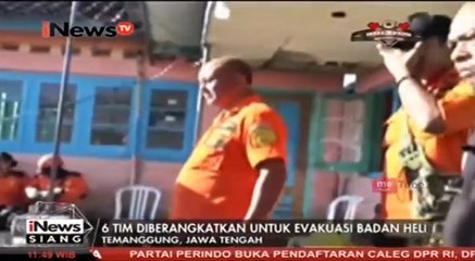 Tim Basarnas Mulai Evakuasi Badan Helikopter di Temanggung