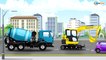 Blue Monster Truck Chase w Police Car | Monster Trucks Kids Car Cartoon | Color Cars For Children