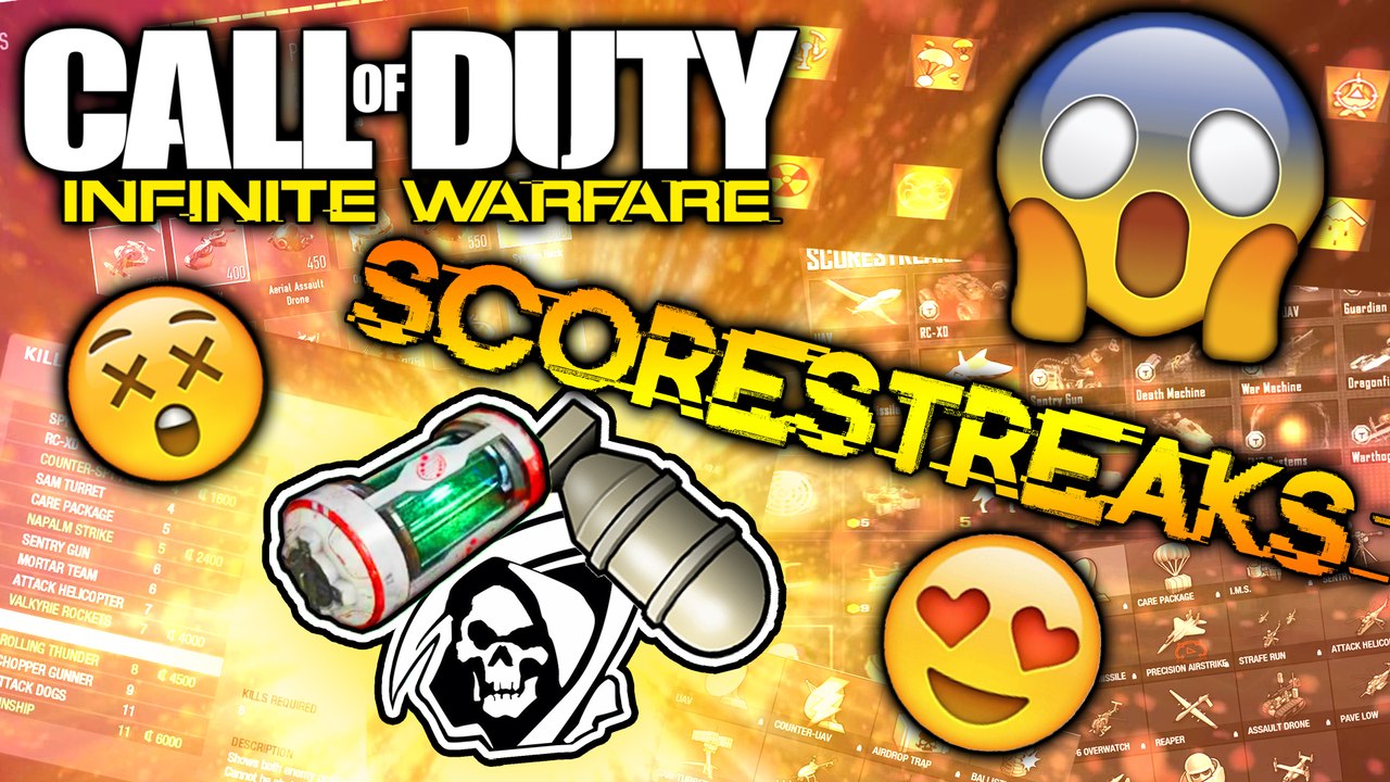 La liste des Scorestreaks potentiels de -CoD INFINITE WARFARE MOAB ! VSAT...!