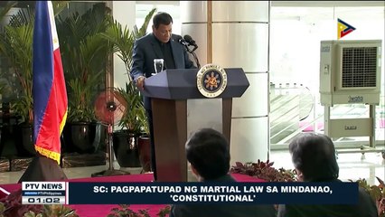 SC: Pagpapatupad ng Martial Law sa Mindanao, 'constitutional'