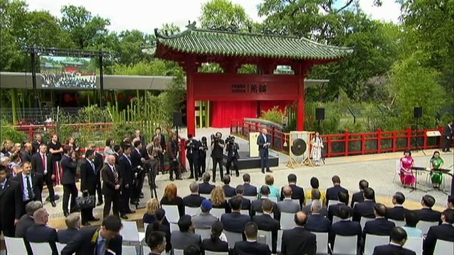 Au zoo de Berlin, Angela Merkel et Xi Jinping présentent deux pandas géants prêtés par la Chine