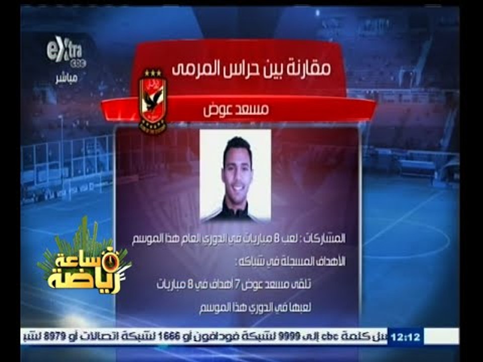 #ساعة‪_‬رياضة | بشير التابعي : مسعد عوض مهدد بالإعتزال حال عدم توفيقه أمام الزمالك