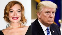 Lindsay Lohan Uses Twitter to Defend President Trump | THR News