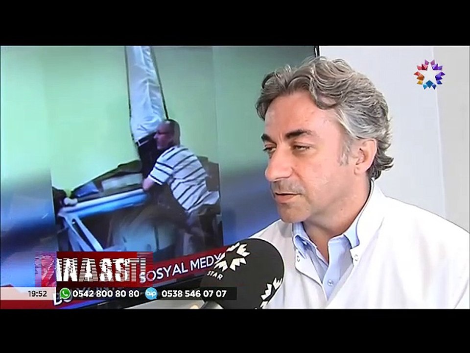 Siz siz olun yapmayın bel fıtığı hastasını tavana asarak tedavi etmeye çalışıyor