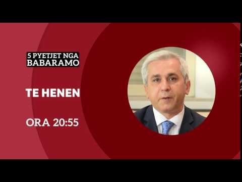 PROMO 5 PYETJET NGA BABARAMO CDO TE HENE LIVE ORA 20 55 NE REPORT TV
