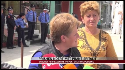 Elbasan, prishen ndërtimet pranë spitalit - News, Lajme - Vizion Plus