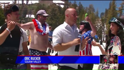 Thousands Flock to Northern California Resort For Fourth of July Skiing