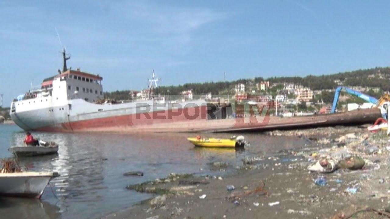 Report TV - Shëngjin, nis shkatërrimi i anjës fantazmë, ishte ankoruar në port
