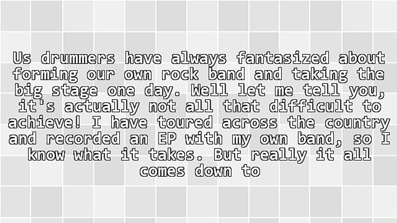 Helpful Hints for Starting Your Own Rock Band!